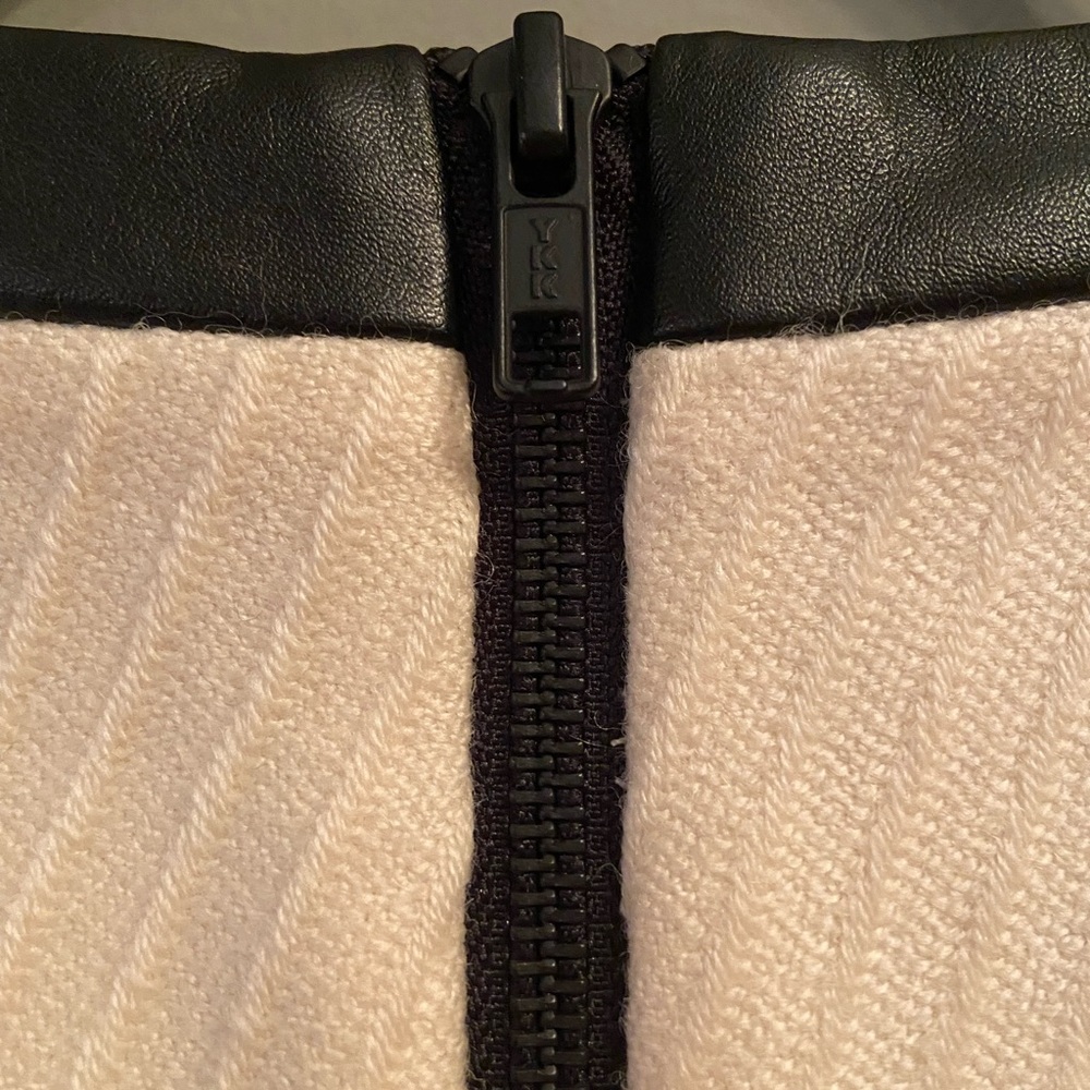 Milly of New York Leather Trim Knit Dress, Size 10 - Picture 11 of 16